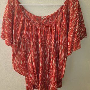 flowy top- tie dye- size medium half sleeve round neck poncho blouse